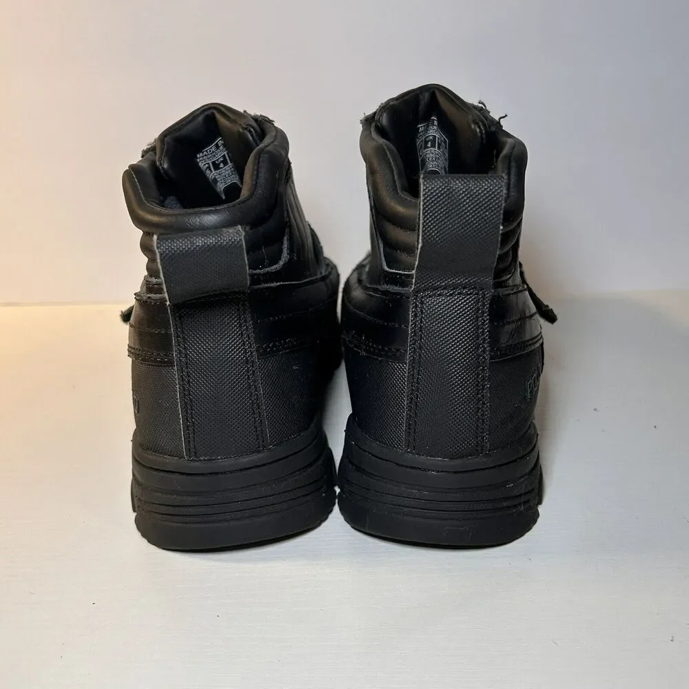 Polo Ralph Lauren Duck Boots Country Mid Zip II Black Boys 4.5 990757